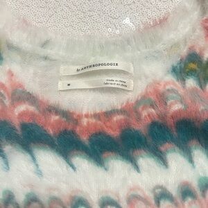 NWT Anthropologie Multicolor Fuzzy Top